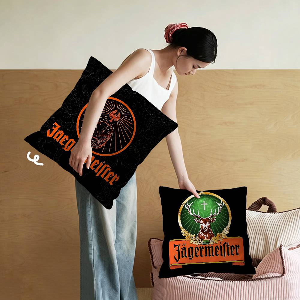 Home Textiles And Furnishing - غطاء وسادة بشعار J-Jagermeisteres، هدايا، ديكورات