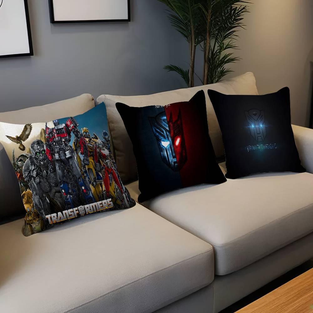 Home Fashion Textiles - غطاء وسادة مخصص على شكل تي-ترانسفورمرز،