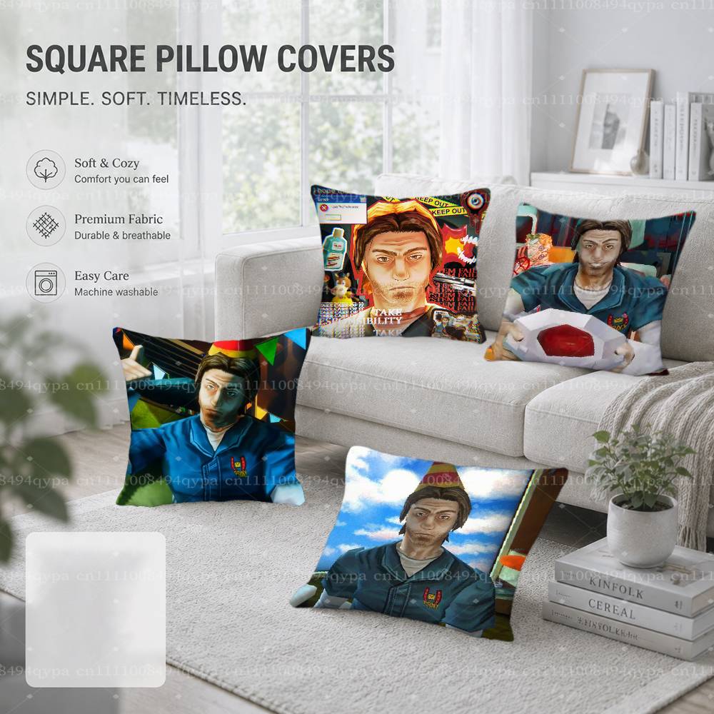 Jimmy Home Textiles - غطاء وسادة جيمي إم-ماوث ووشينغ بسحاب،