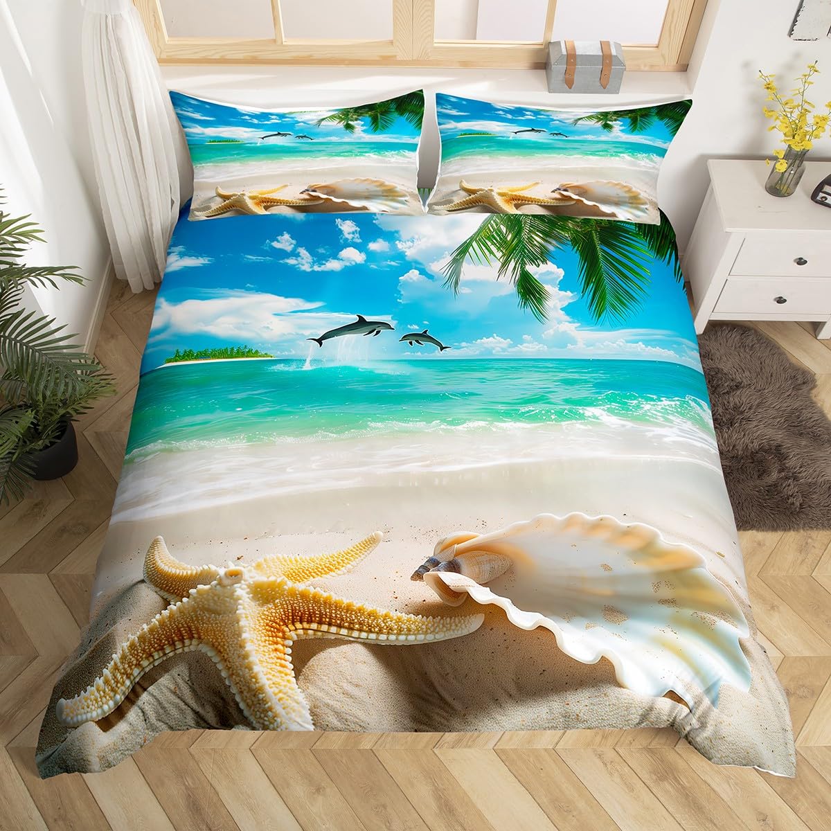 Bed Sheet Microfiber - غطاء لحاف الشاطئ، أغطية لحاف ساحلي