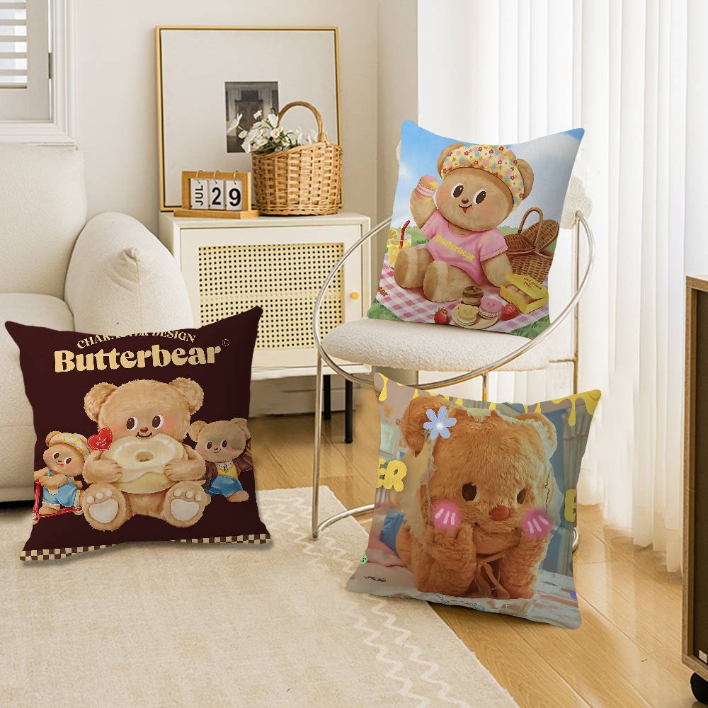 Home Textiles And Furnishing - غطاء وسادة لطيف على شكل دب