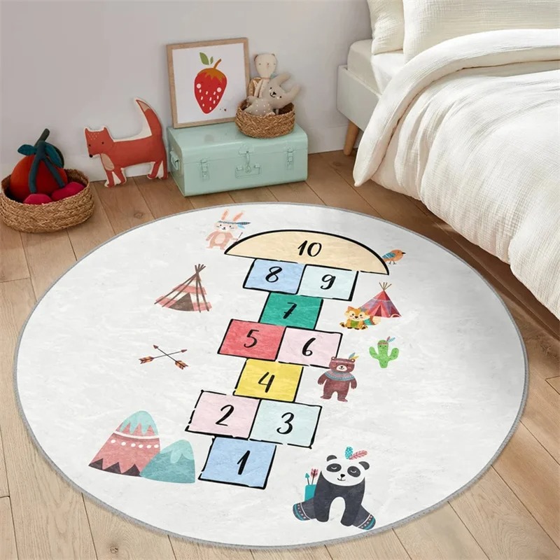 Home Textiles Rug - سجادة مستديرة للأولاد على الأرض على