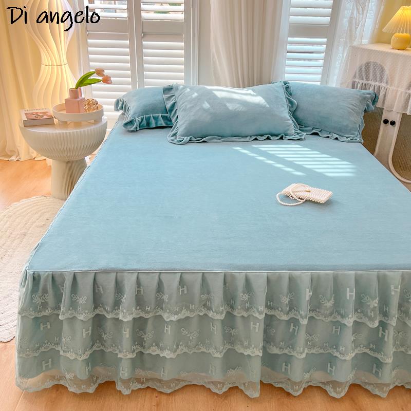 تنورة سرير مخملية كريستالية عل - مراجعة Home Fashion Textiles وسعره