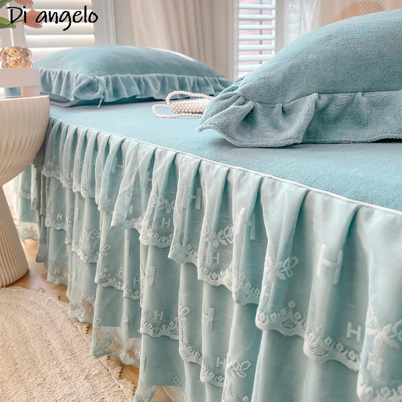 تنورة سرير مخملية كريستالية عل - مراجعة Home Fashion Textiles وسعره