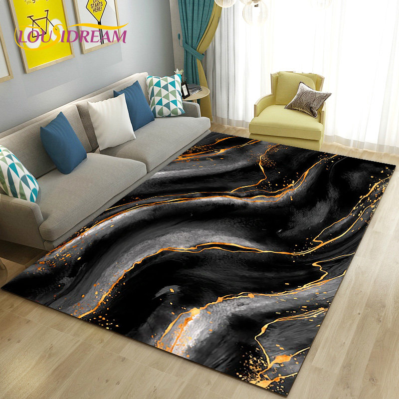 الشمال الأسود الذهب الأزرق الر - مراجعة Home Textiles Rug وسعره