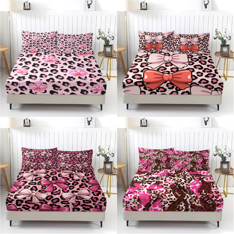 طقم أغطية سرير من 3 قطع بنقشة  - مراجعة Bed Sheet Microfiber وسعره