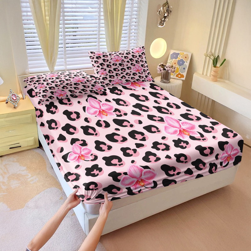 طقم أغطية سرير من 3 قطع بنقشة  - مراجعة Bed Sheet Microfiber وسعره