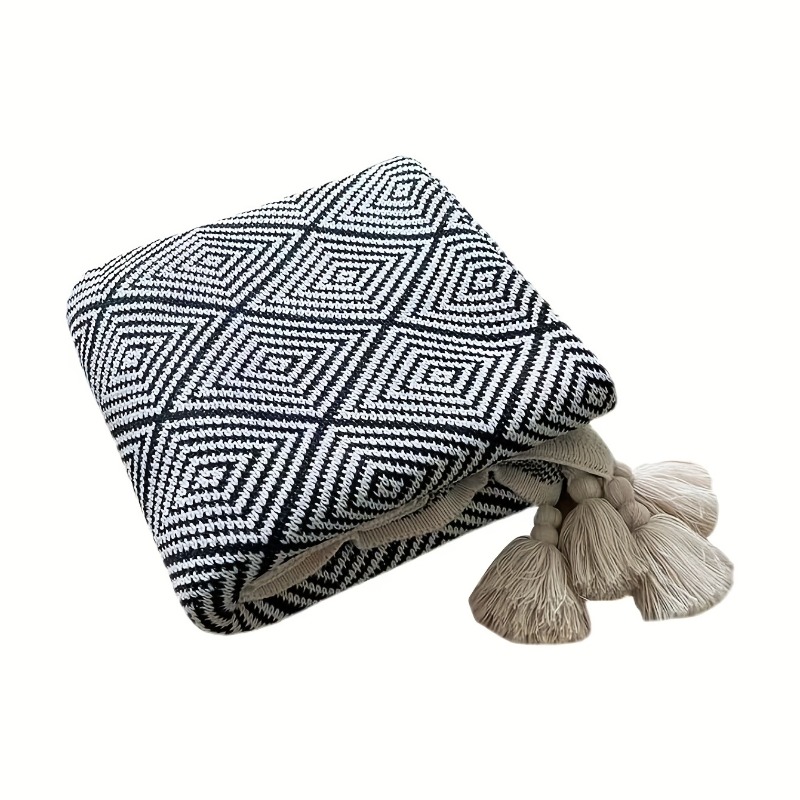 1 قطعة بطانية رمي الأريكة البو - مراجعة Wool Blanket Herringbone وسعره