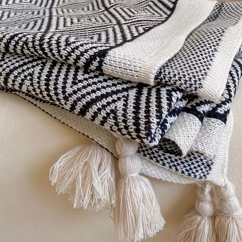 1 قطعة بطانية رمي الأريكة البو - مراجعة Wool Blanket Herringbone وسعره