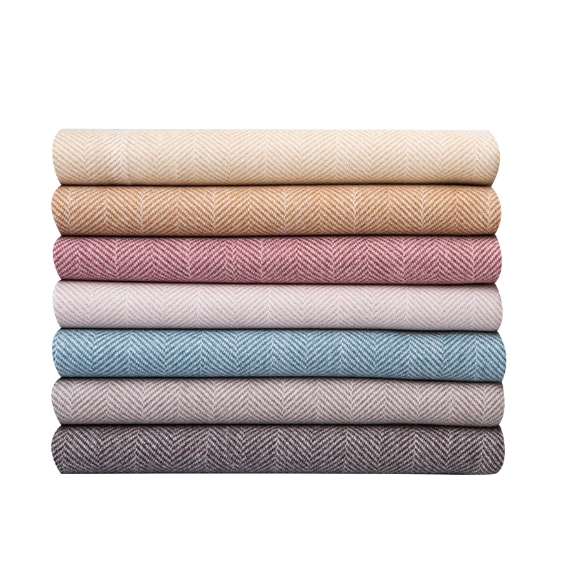 قماش صوفي سميك بنمط متعرج 780  - مراجعة Wool Blanket Herringbone وسعره