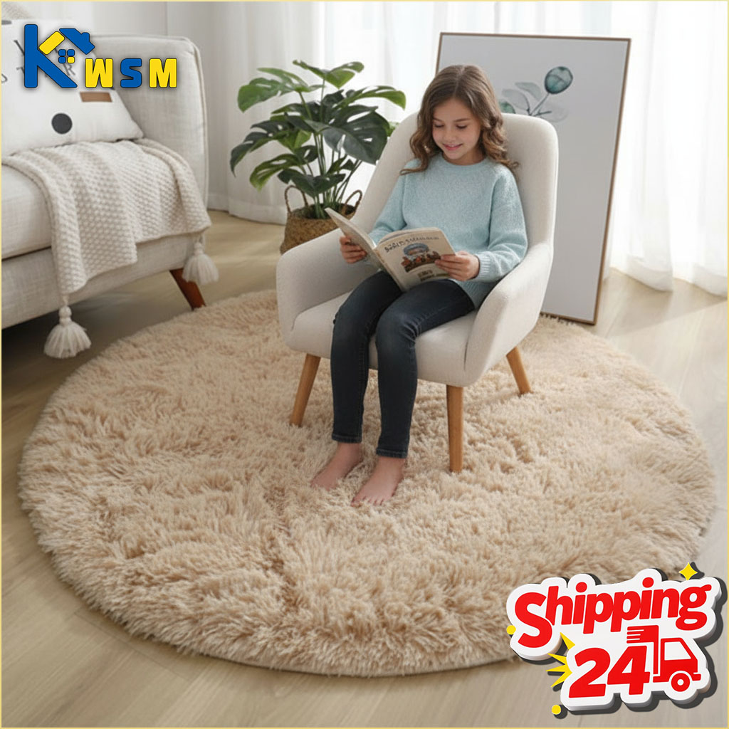 سجادة دائرية منفوشة فائقة النع - مراجعة Home Textiles Rug وسعره