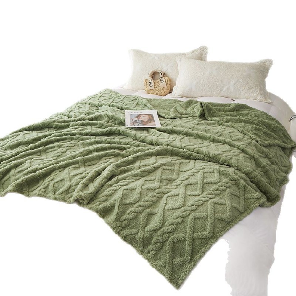 بطانية جاكار جديدة بنقشة المعي - مراجعة Wool Blanket Herringbone وسعره