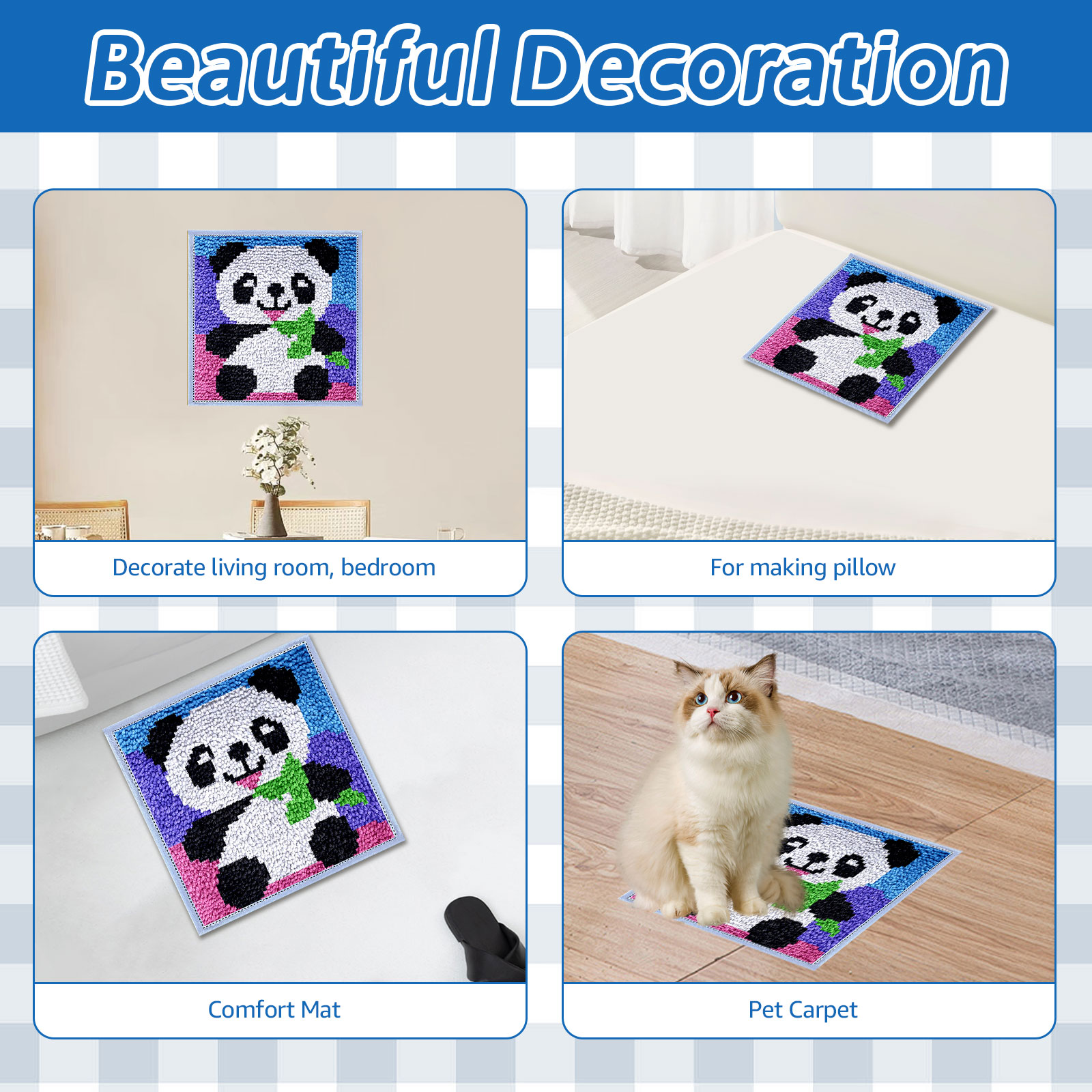 مجموعات أدوات التطريز بالخطاف  - مراجعة Home Textiles Rug وسعره