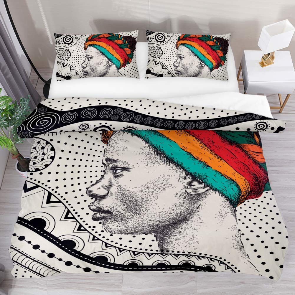 امرأة أفريقية طقم سرير خمر أفر - مراجعة Bed Sheet Microfiber وسعره