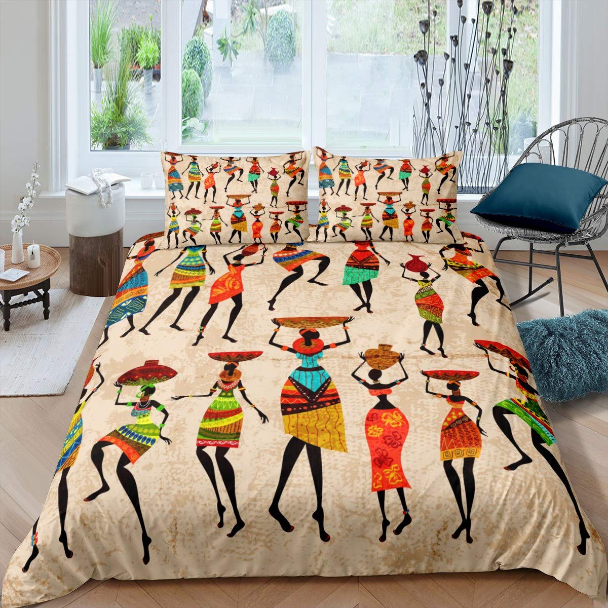 امرأة أفريقية طقم سرير خمر أفر - مراجعة Bed Sheet Microfiber وسعره