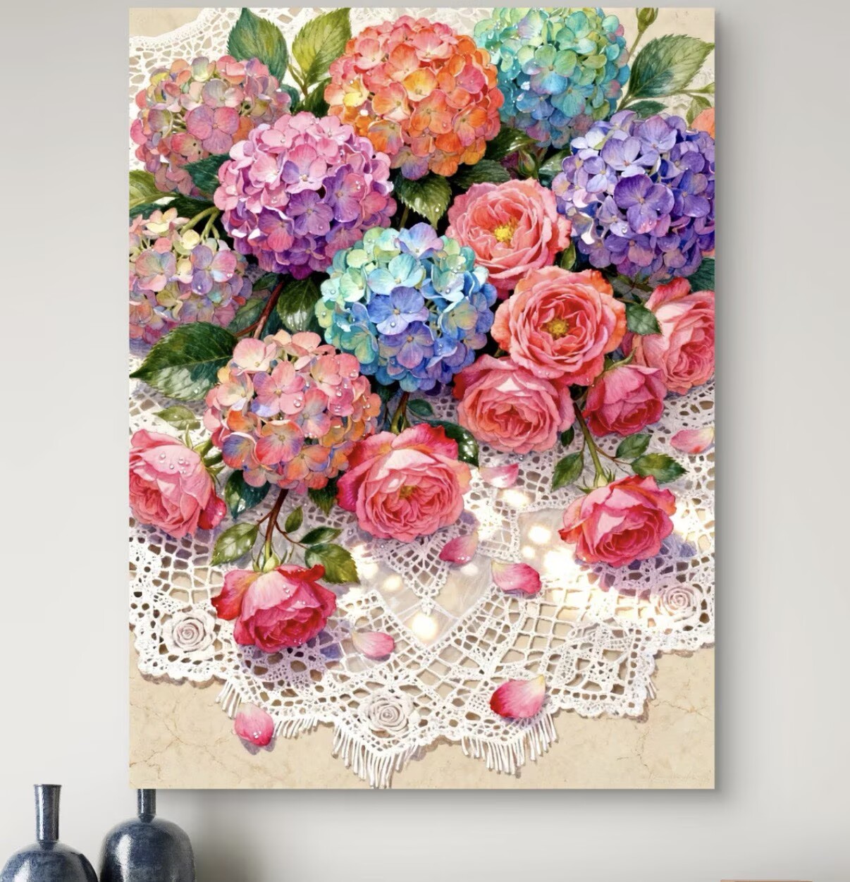 طقم تطريز متقاطع بتصميم زهرة ا - مراجعة Home Textiles Discount وسعره