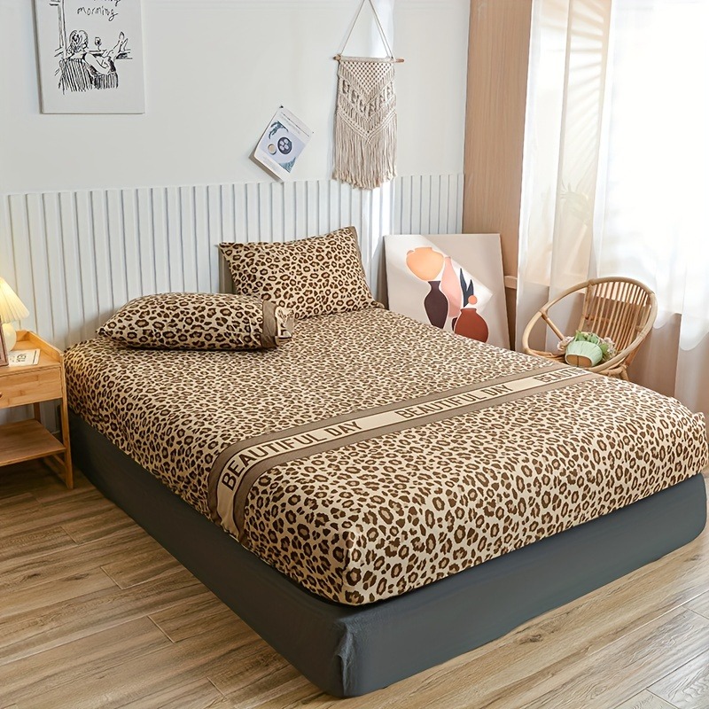 طقم ملاءة سرير بنقشة الفهد الك - مراجعة Bed Sheet Microfiber وسعره