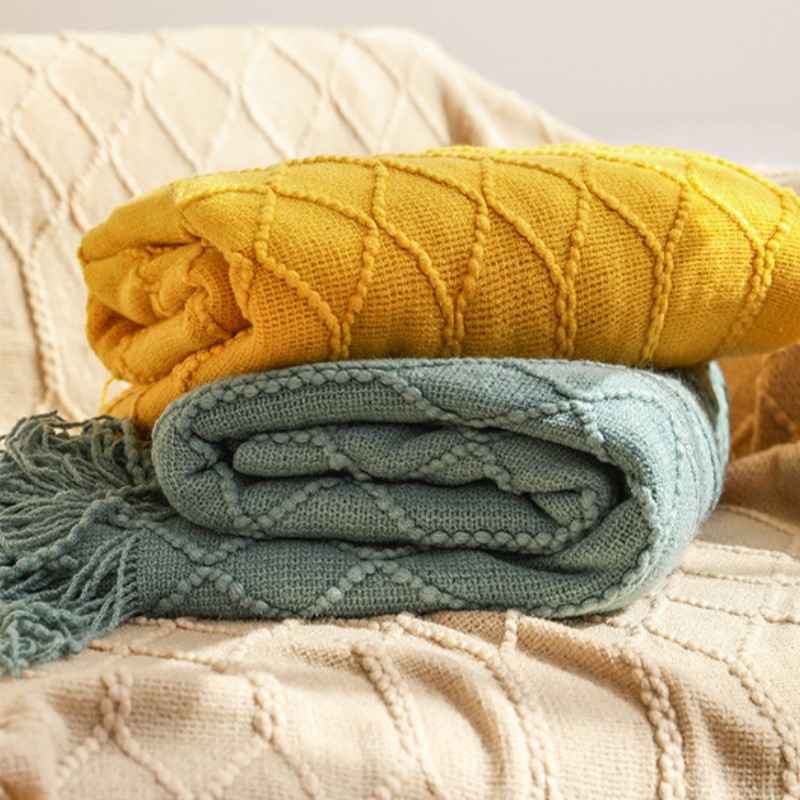بطانية منسوجة من البهو مع شراب - مراجعة Wool Blanket Herringbone وسعره