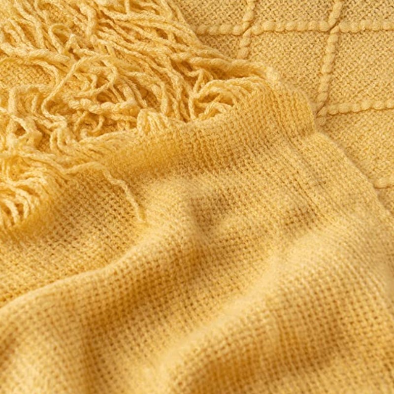بطانية منسوجة من البهو مع شراب - مراجعة Wool Blanket Herringbone وسعره