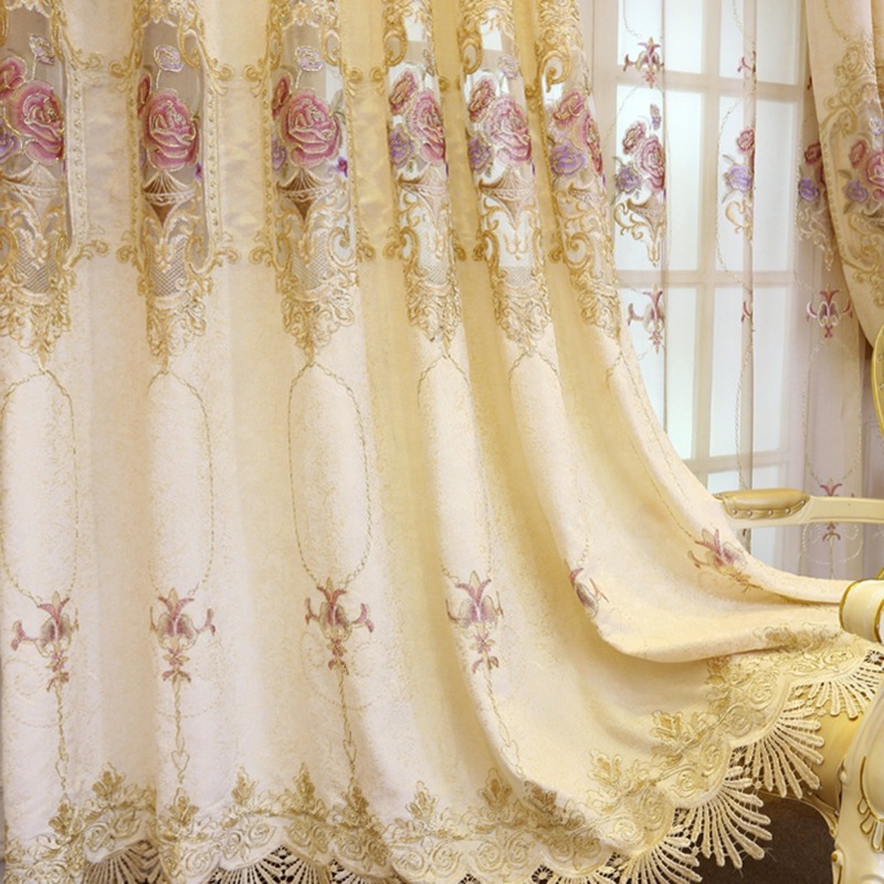 ستائر نافذة فاخرة عصرية مطرزة  - مراجعة Home Textiles Luxury Curtains وسعره